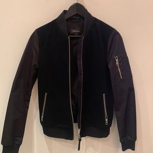 Mackage Suede Bomber Jacket